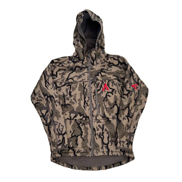 Braken Mens Camo Hooded Jacket W/ Fleece Lining Full Zip Medium Designed By Hunt - Picture 1 of 9